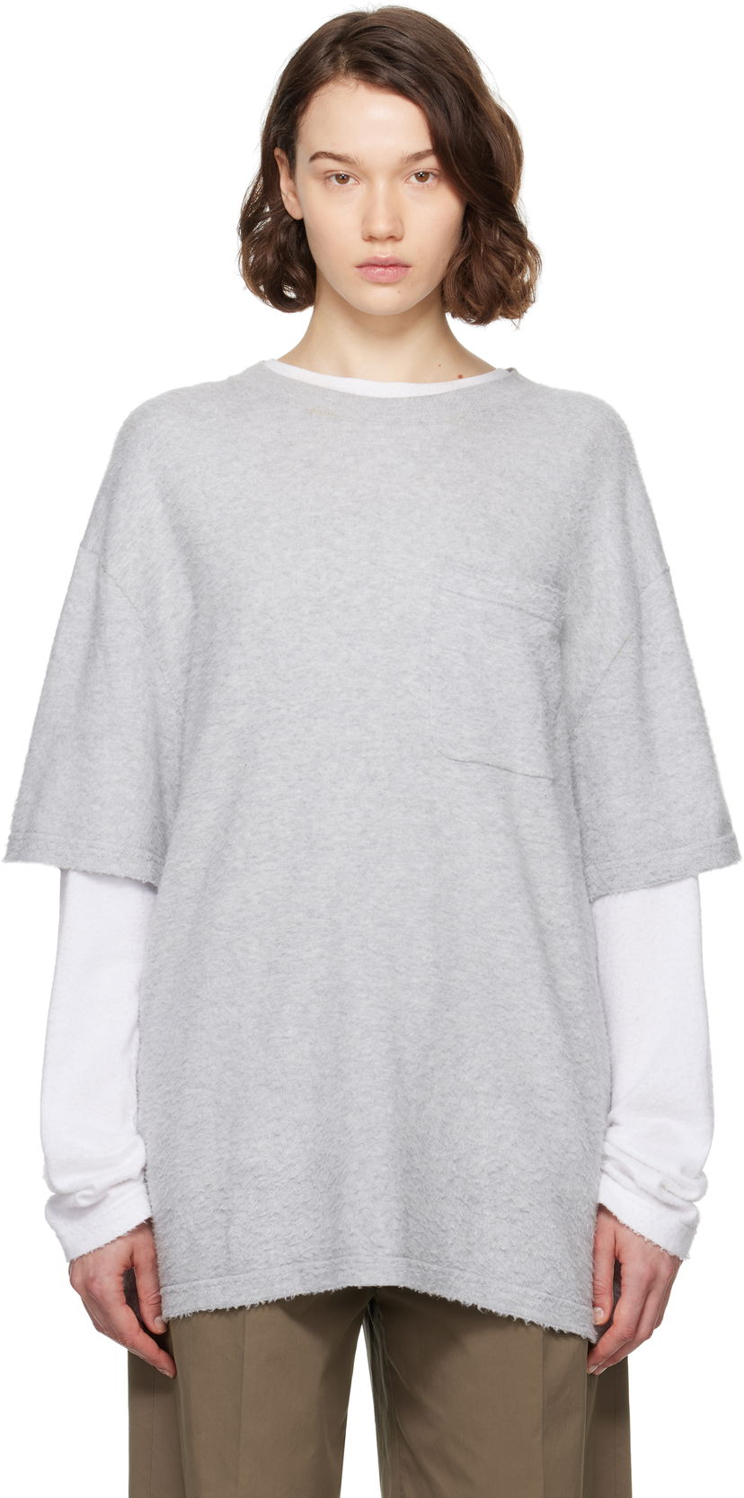 Villapaita The Row The Row Kaddy Pocket T-Shirt Harmaa | 8943-Y916