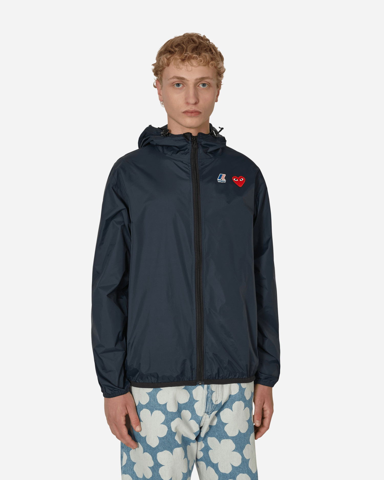 Tuulitakki Comme des Garçons Play x K-Way Full Zip Packable Jacket Tummansininen | P1J501-1, 1