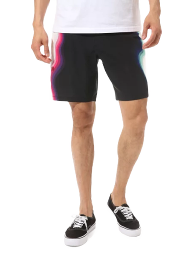 Shortsit Vans Warped Sidestrap Boardshorts Musta | VN0A49QVBLK