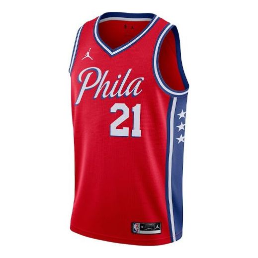 Jersey Jordan NBA Philadelphia 76ers Joel Embiid Jersey Punainen | CV9490-666