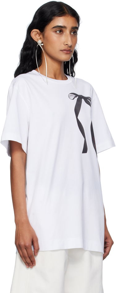 T-paita Simone Rocha Simone Rocha Ribbon Bow Tail T-shirt Valkoinen | 5195P55-W 0569, 1