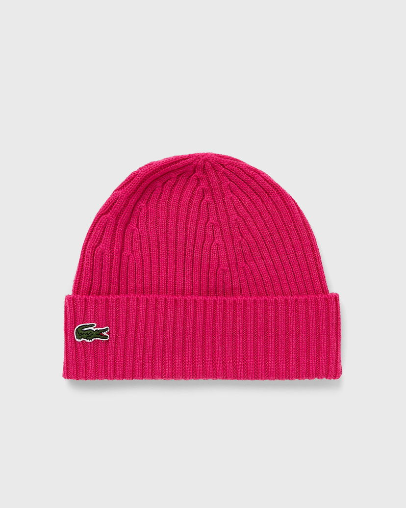 Pipo Lacoste Lacoste Ribbed Knit Beanie Vaaleanpunainen | RB0001-SQI