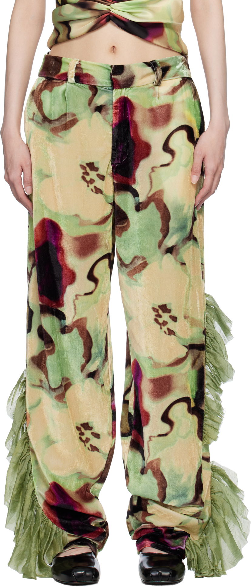 Housut Collina Strada Collina Strada Dante Ruffle Trousers Monivärinen | XX6026