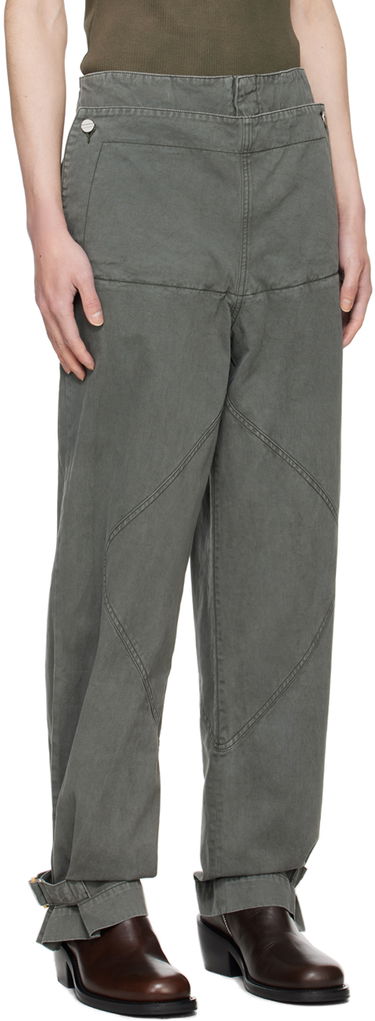 Housut Dion Lee Shell Trousers Harmaa | C2175PS24, 1