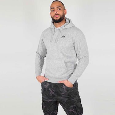 Huppari Alpha Industries Alpha Industries Basic Small Logo Hoodie Harmaa | 196318-gry, 1