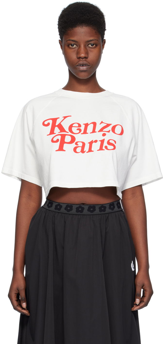 T-paita KENZO Off-White Paris Verdy Edition Valkoinen | FE52TS1104SG
