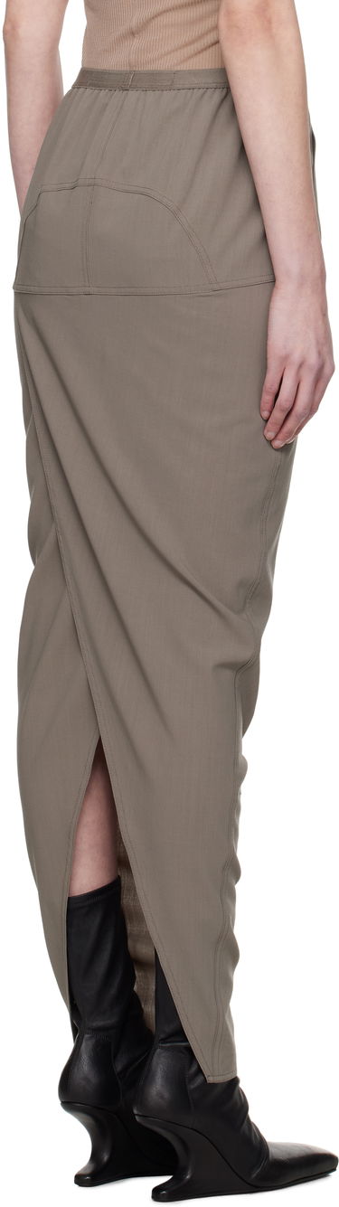 Hame Rick Owens Rick Owens Hollywood Soft Pillar Maxi Skirt Ruskea | RP01E7331 WLP, 2
