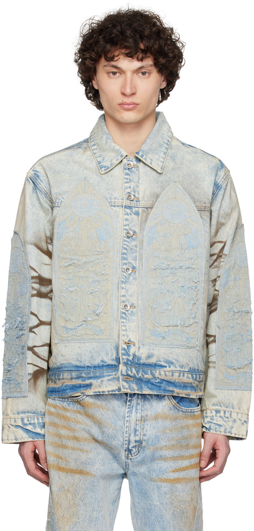 Takki Who Decides War Who Decides War Signature Mechanic Trucker Denim Jacket Sininen | 1131310009SS25