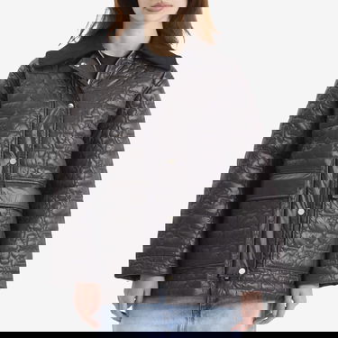 Takki GANNI GANNI Shiny Quilt Midi Jacket Musta | W0343-252, 2