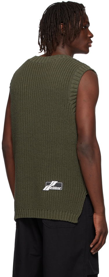 Villapaita We11done We11done Knitted Cotton Vest Vihreä | WD-KV1-22-607-U-KK, 2