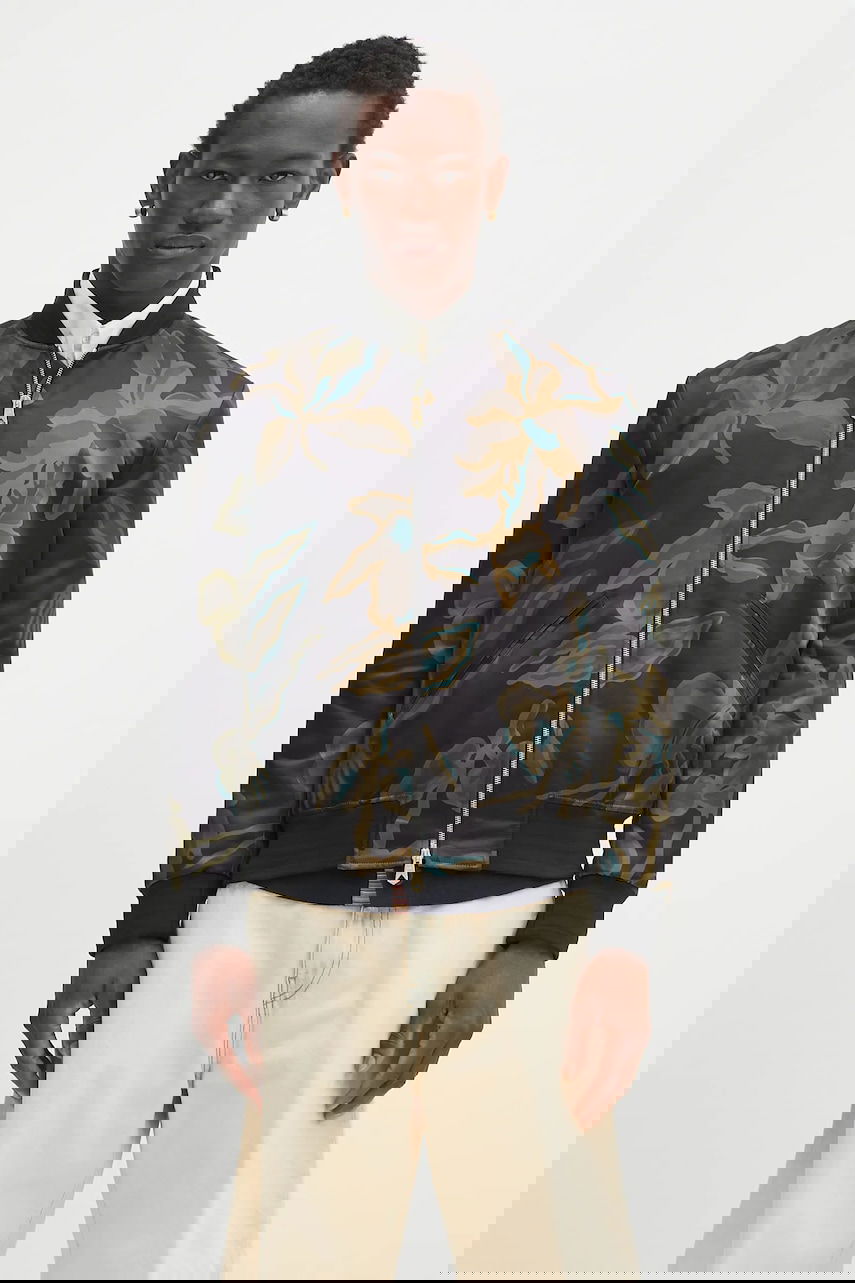 Bomber-takki Paul Smith Paul Smith Floral Print Bomber Jacket Musta | M1R.275U.T02704, 0