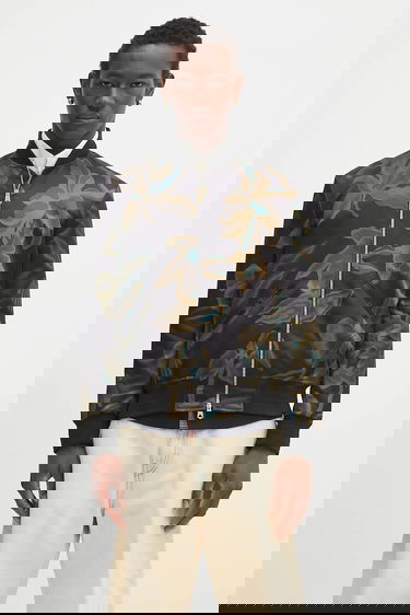 Bomber-takki Paul Smith Paul Smith Floral Print Bomber Jacket Musta | M1R.275U.T02704, 0