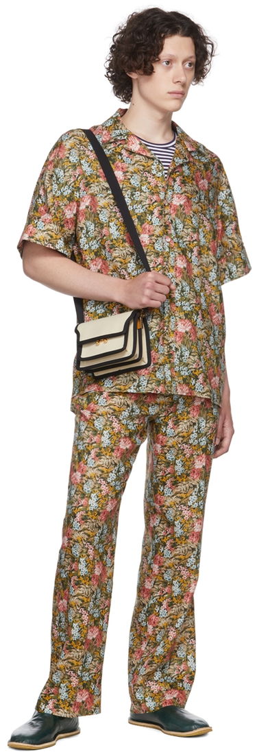 Paita Erdem Floral-Print Short Sleeve Shirt Vihreä | MV22_503MLFL PHILIP SHIRT, 3