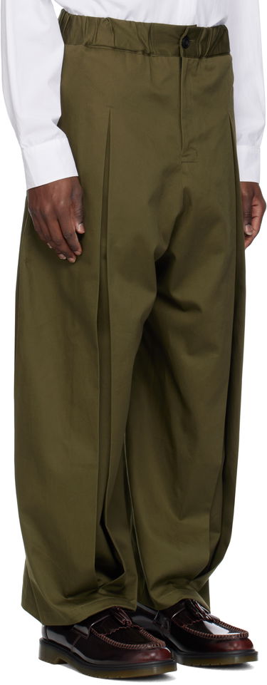 Housut sage NATION Sage Nation Box Pleat Trousers Vihreä | S011 BOX PLEAT TROUSER, 4