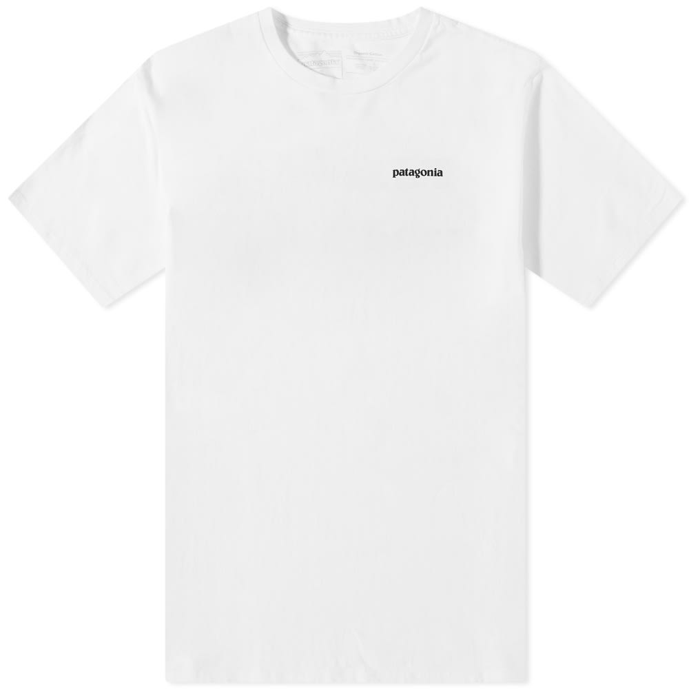 T-paita Patagonia P-6 Mission Regenerative Tee Valkoinen | 37529-WHI, 1