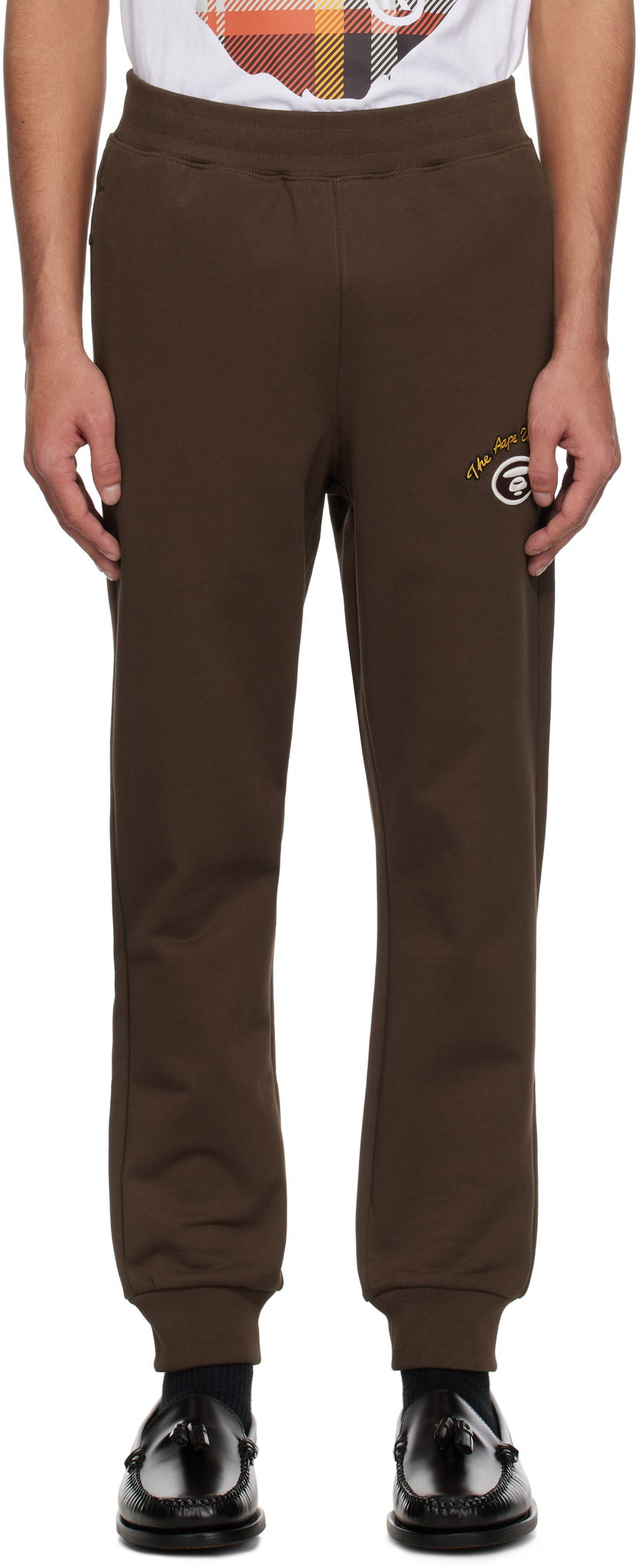 Verryttelyhousut AAPE by A Bathing Ape AAPE by A Bathing Ape 'AAPE' Basic Sweatpants Ruskea | AAPPTMB698XXNBWD