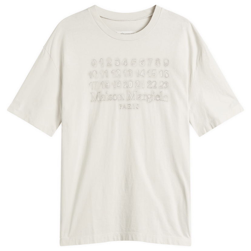 T-paita Maison Margiela Maison Margiela Numbers Jersey T-Shirt, Size Large Valkoinen | S50GC0705-S24567-103
