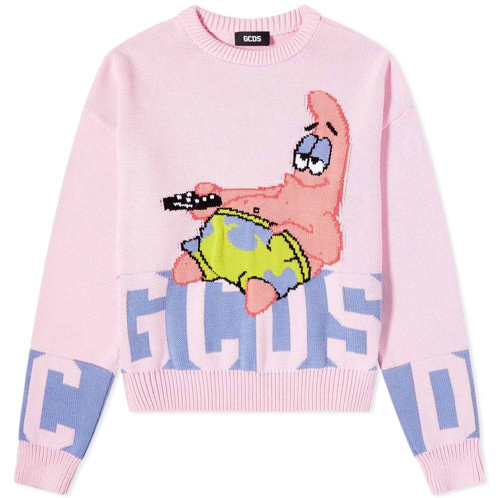 Villapaita GCDS x Spongebob Patrick Star Low Band Logo Sweater Vaaleanpunainen | SB23M370073-06, 0