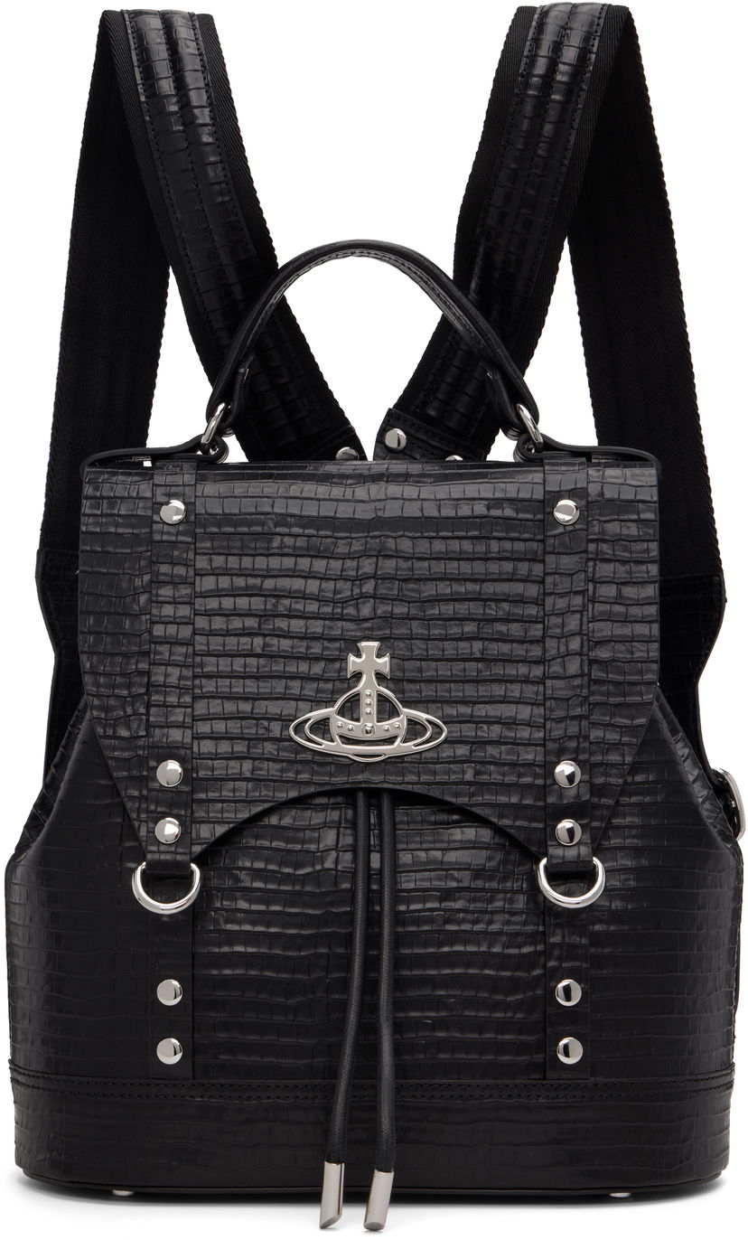 Reppu Vivienne Westwood Vivienne Westwood Max Small Backpack Musta | 4A030006U-L00C1-
