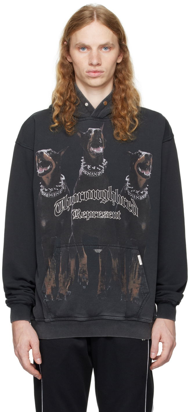 Huppari Represent Clo Hoodie Thoroughbred Musta | MLM41134