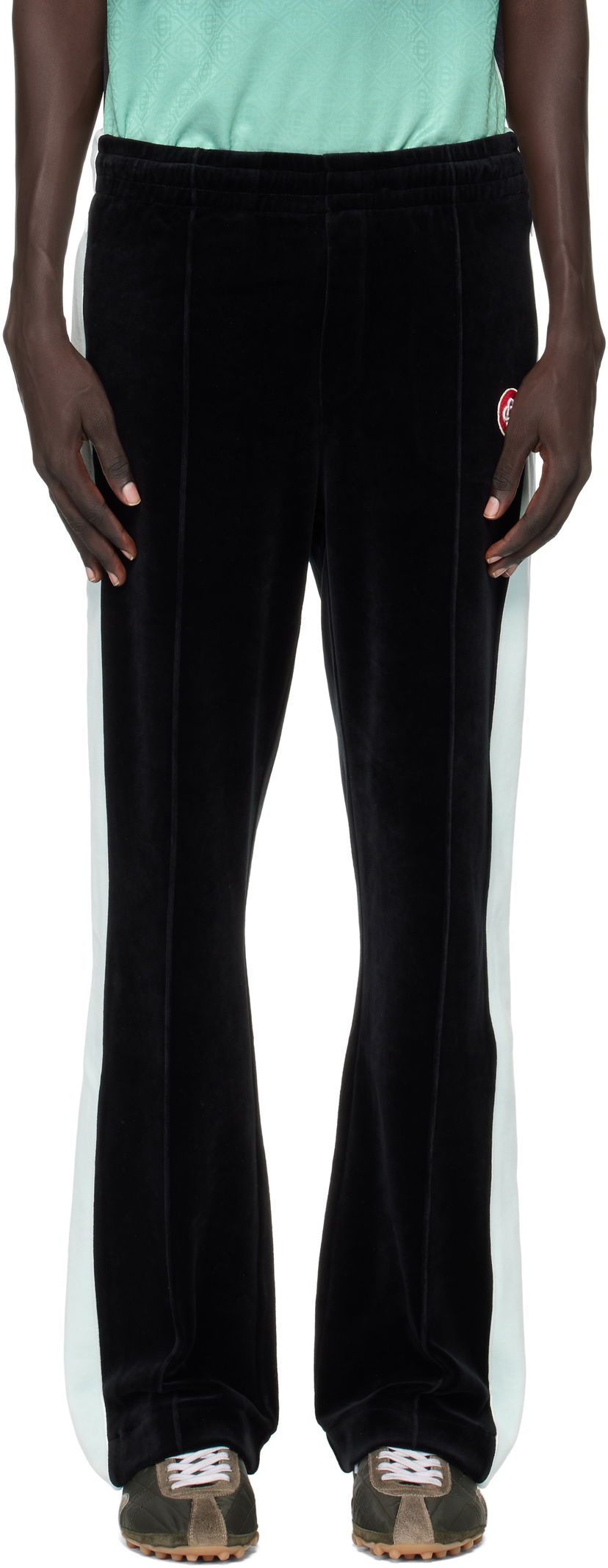 Verryttelyhousut Casablanca Casablanca Velour Track Pants Musta | MPF25-JTR-281-01