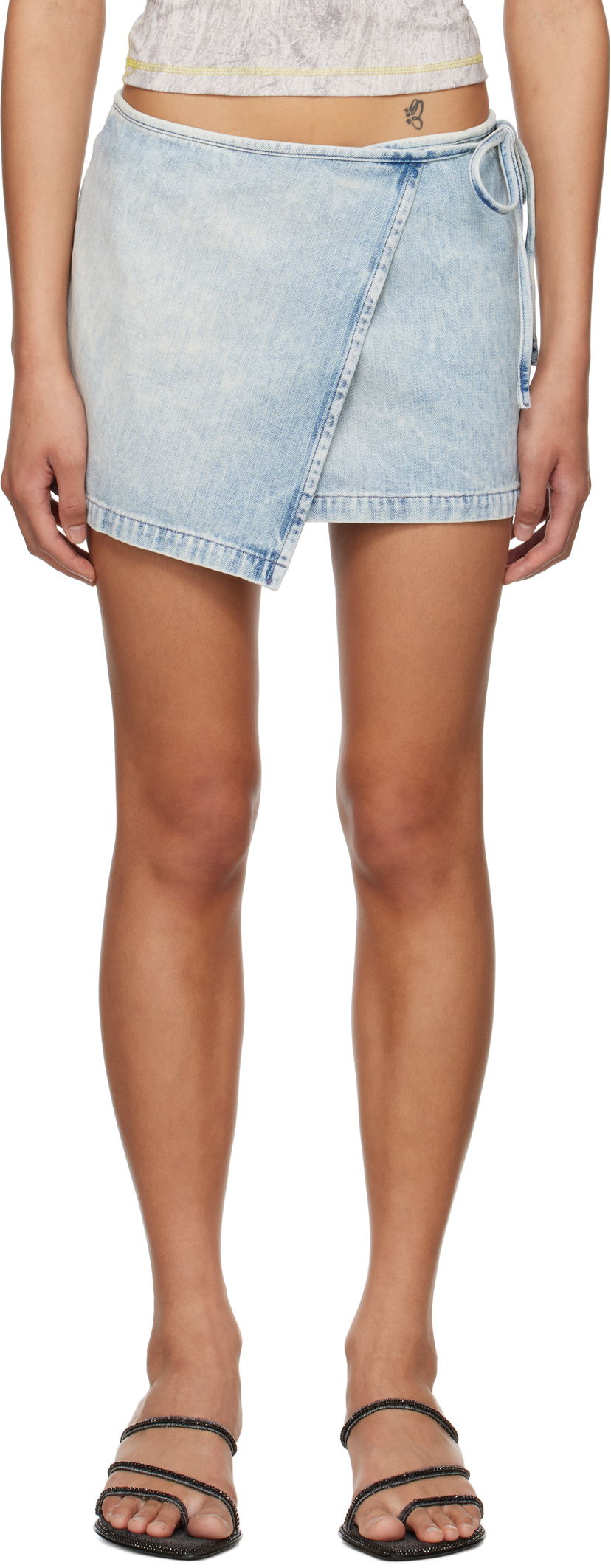 Hame Diesel Diesel De-Lem-Mini Wrap Denim Miniskirt Sininen | A17110 09L60