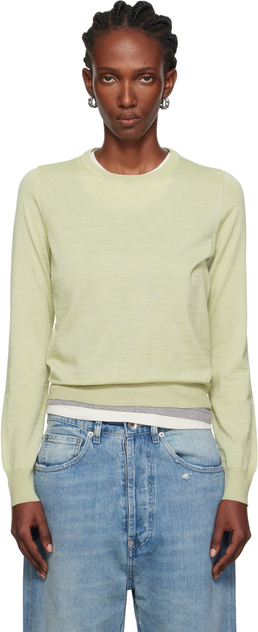 Villapaita Maison Margiela Maison Margiela Crewneck Sweater Vihreä | S51HL0030 M13147