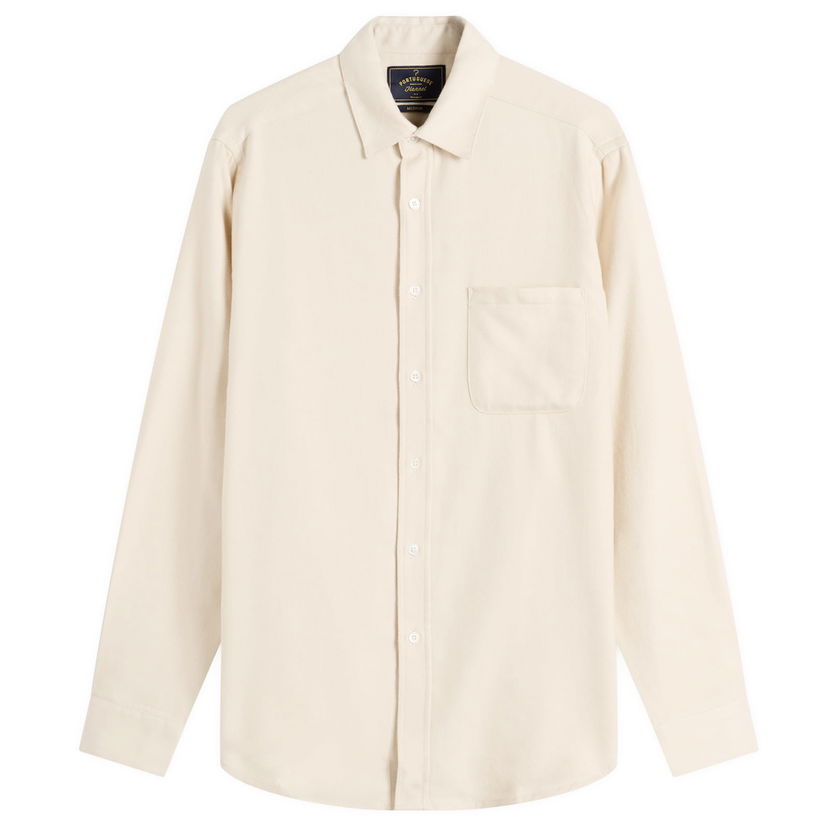 Paita Portuguese Flannel Portuguese Flannel Teca Flannel Shirt, Size Small Beige | AW25072-ECR