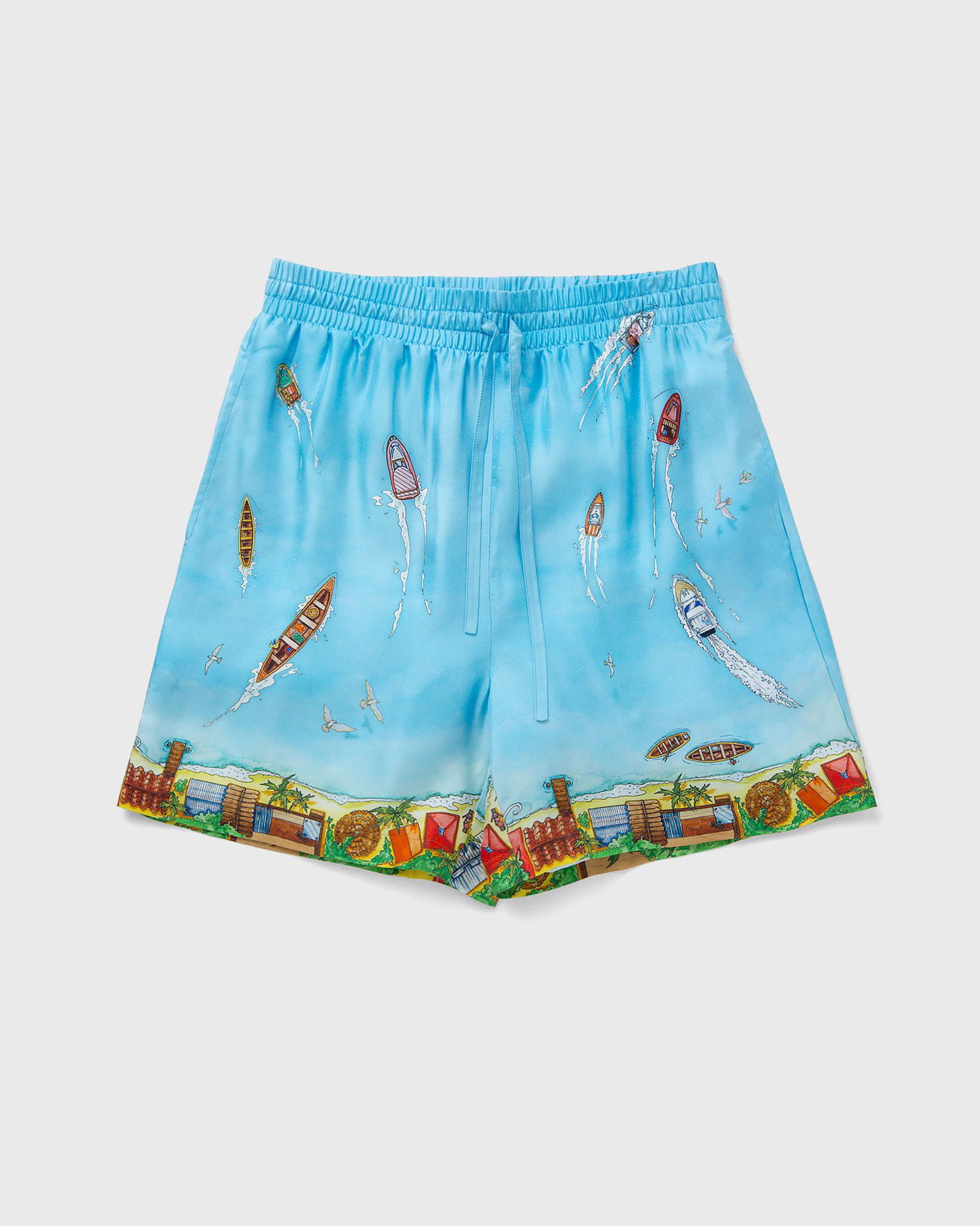 Shortsit Casablanca UNISEX SILK SHORTS WITH DRAWSTRINGS Sininen | MS24-TR-012-05, 0