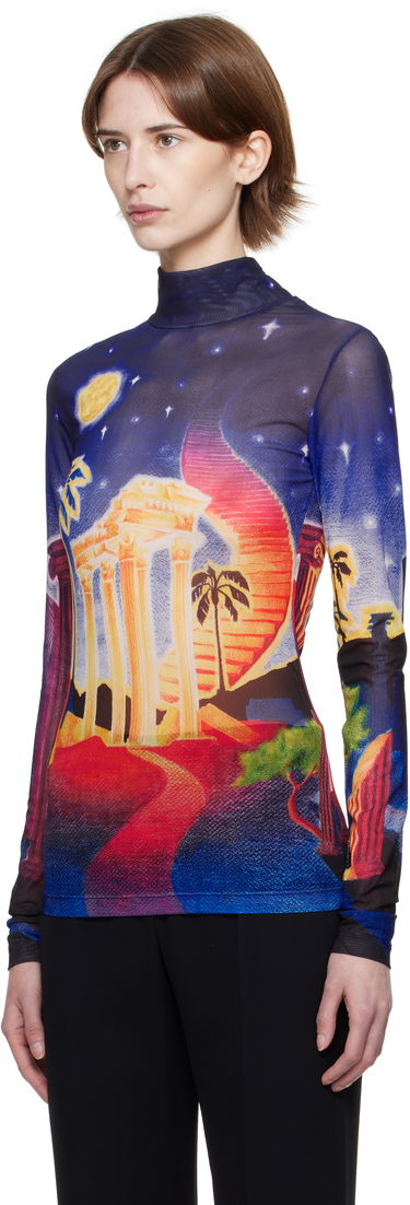 Villapaita Casablanca Casablanca Midnight Acropolis Mesh Turtleneck Top Monivärinen | WPS25-JTP-028-01, 3