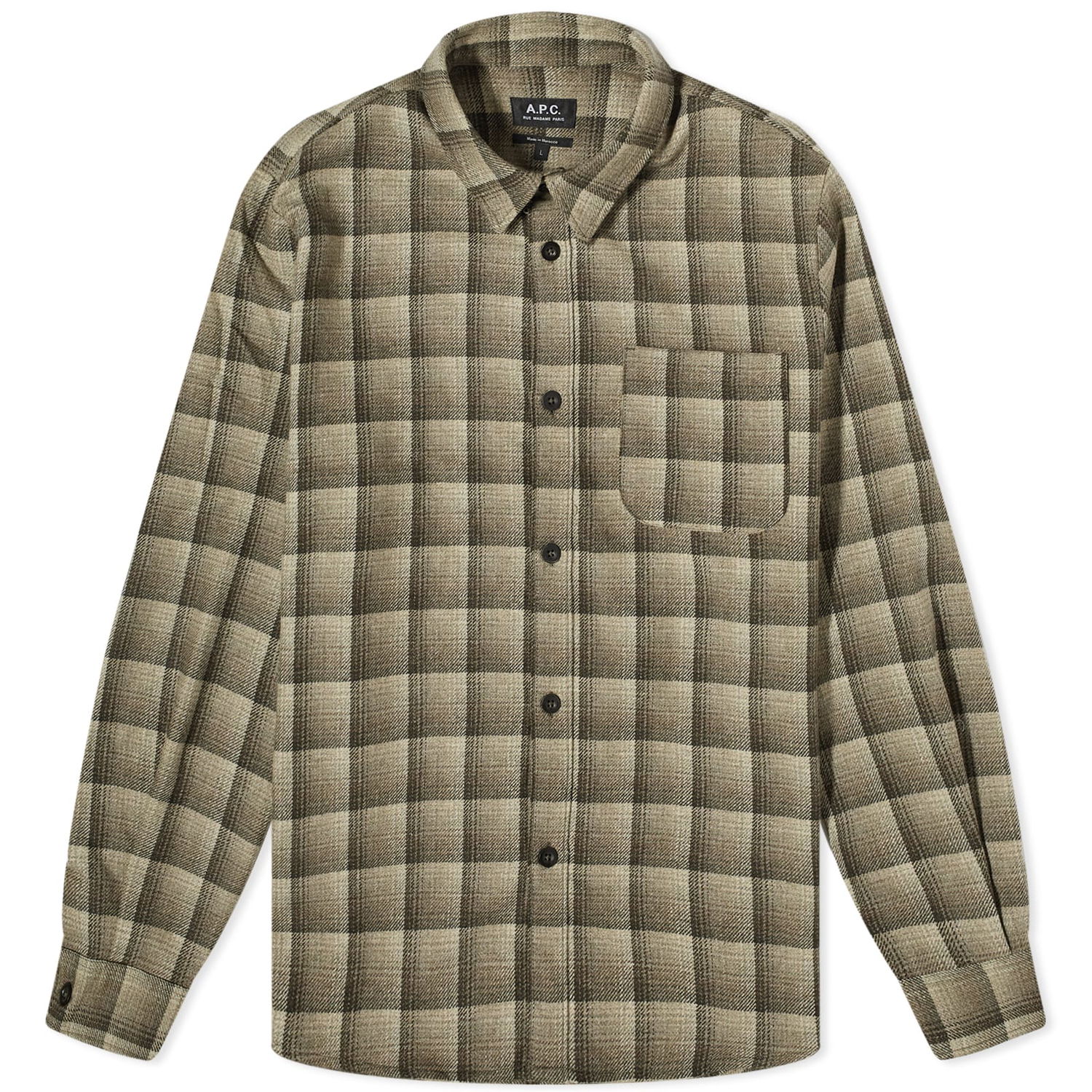 Paita A.P.C. Trek Check Overshirt Vihreä | WOAPR-H02396-BAC, 0