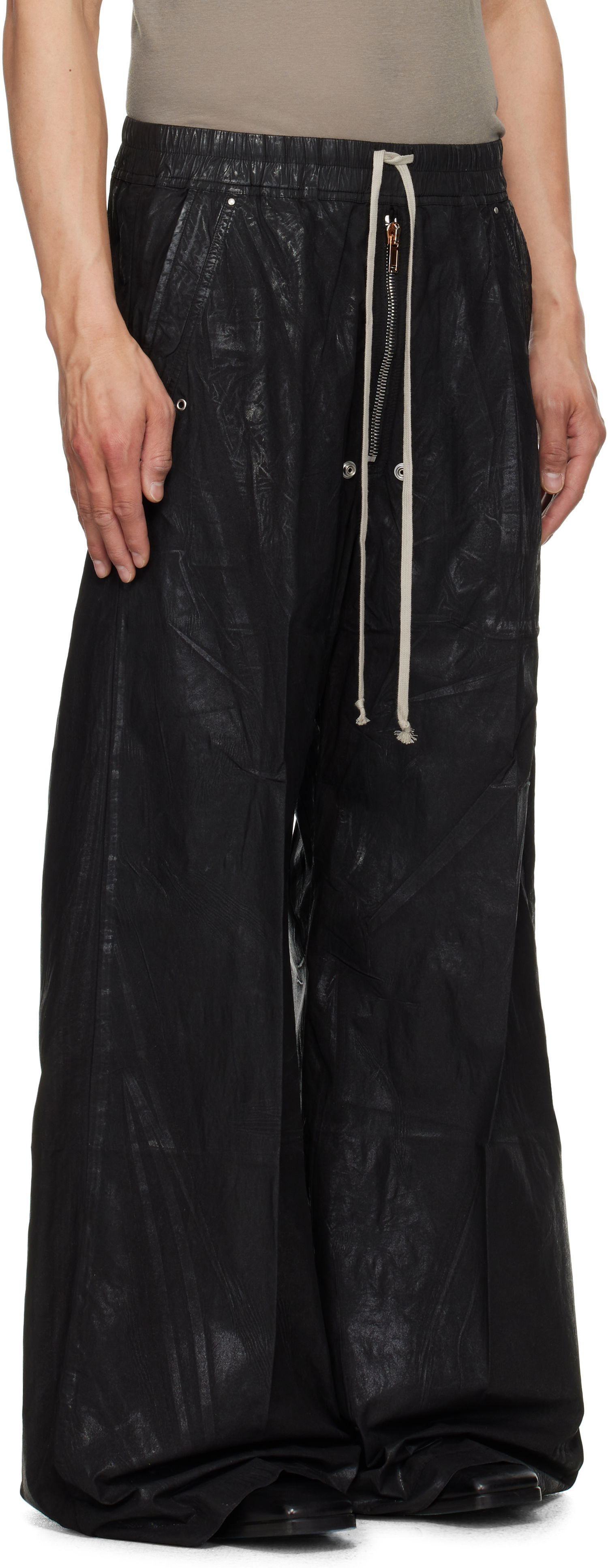 Housut Rick Owens Rick Owens DRKSHDW Hollywood Geth Belas Trousers Musta | DU01E3378 PF, 1