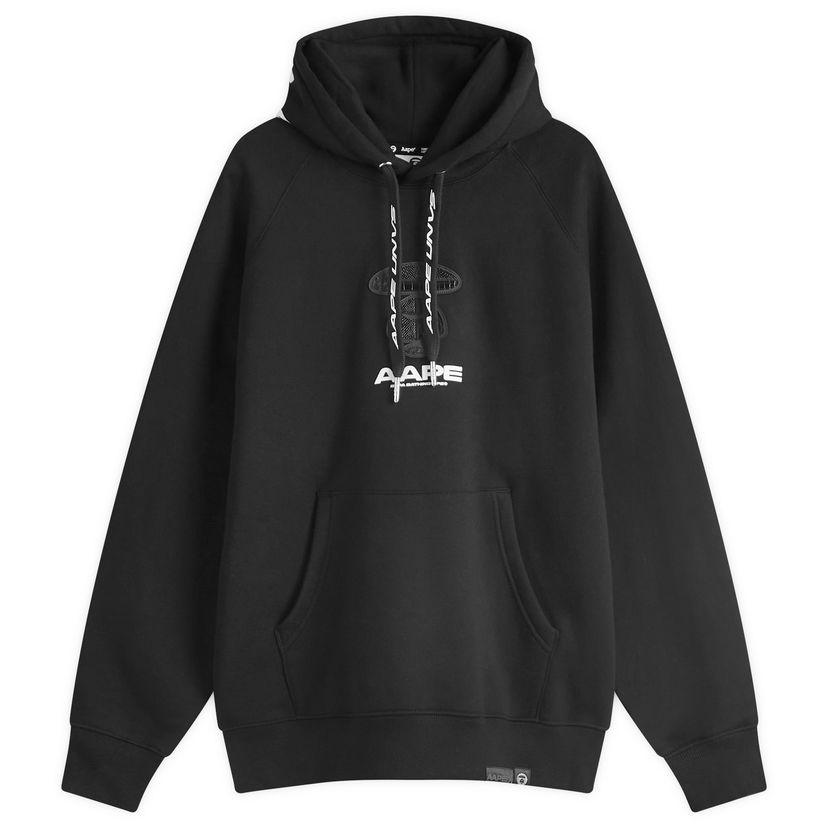 Huppari AAPE by A Bathing Ape AAPE Croc Chest Badge Hoody, Size Large Musta | AAPSWMB357XXNBKX