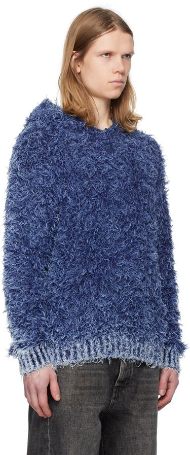 Villapaita Diesel K-Dave Fuzzy Hoodie Sininen | A16568-0KNAE-8ATS, 1