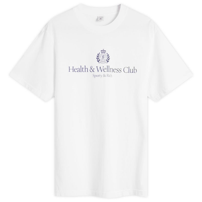 T-paita Sporty & Rich Sporty & Rich H&W Crest T-Shirt, Size Large Valkoinen | TO043620241WH01