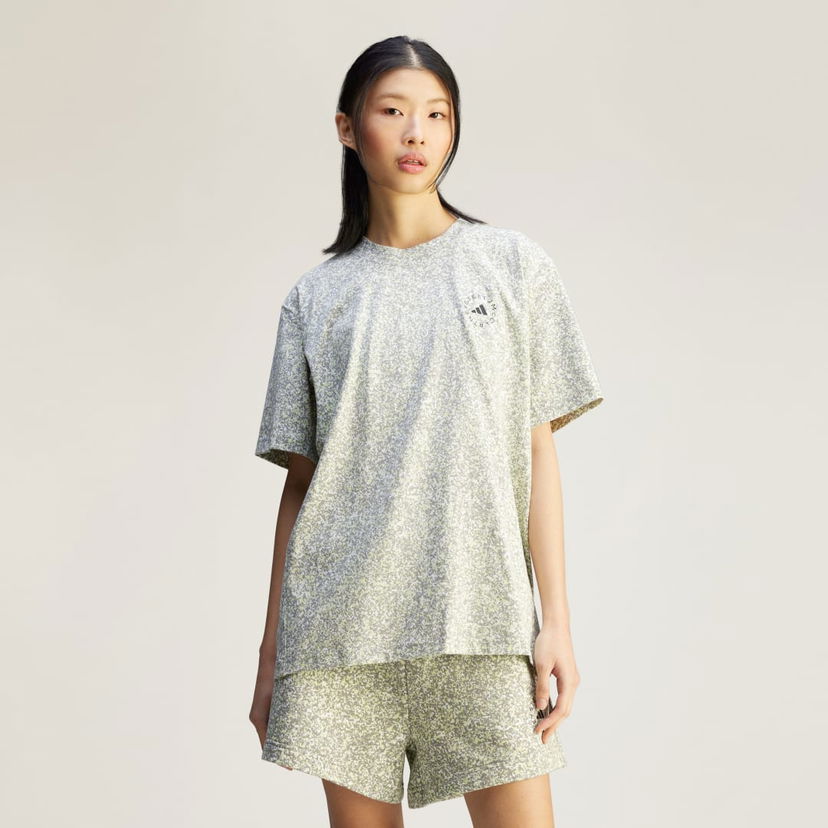 T-paita adidas Performance adidas by Stella McCartney Loose Printed T-Shirt Harmaa | JD7952