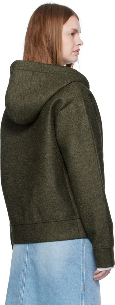 Huppari A.P.C. A.P.C. Alvin Wool Zip-Up Hoodie Vihreä | PSAFU-M27993, 2