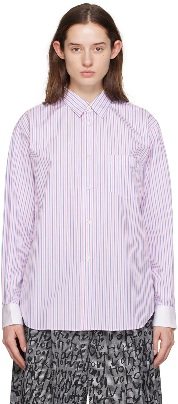 Paita Comme des Garçons Paneled Shirt Violetti | FZ-B088-051