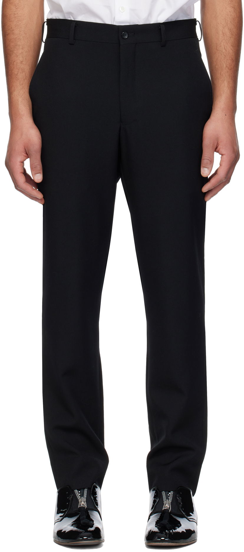 Housut Comme des Garçons Homme Plus Wool Gabardine Trousers Musta | PO-P046-051
