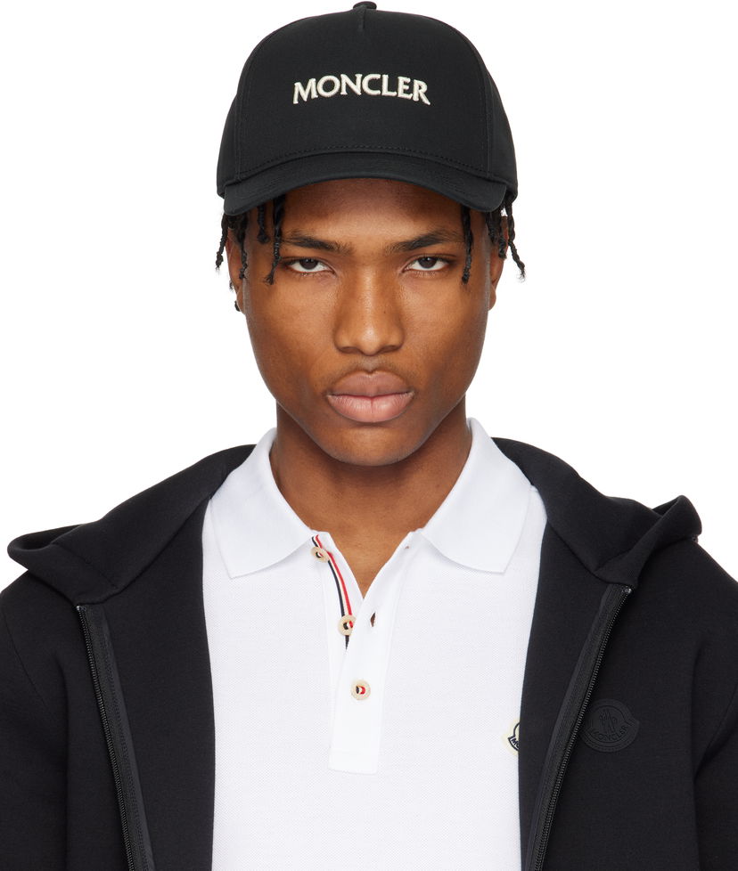 Korkki Moncler Moncler Embroidered Logo Gabardine Baseball Cap Musta | K10913B0005404863