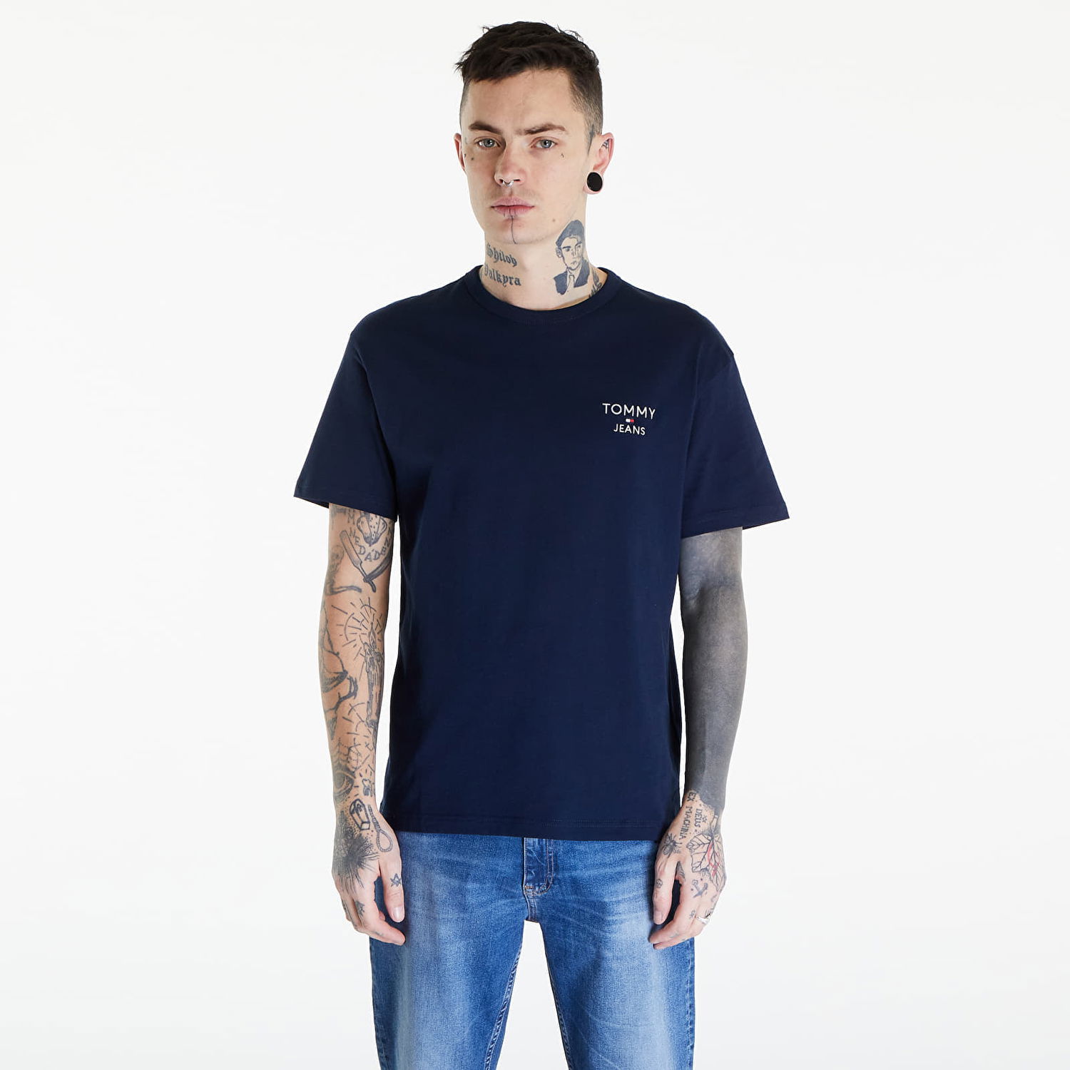 T-paita Tommy Hilfiger Reg Corp Tee Ext Blue Sininen | DM0DM18872 C1G, 0