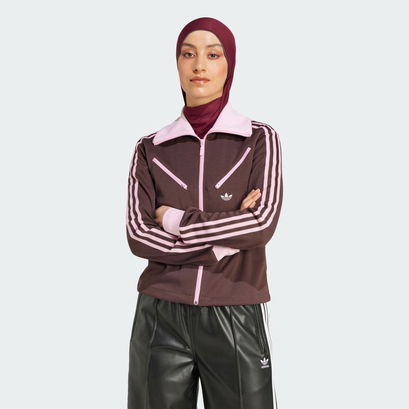 Verryttelypuku adidas Performance 70s Montreal Track Jacket Ruskea | JL9629