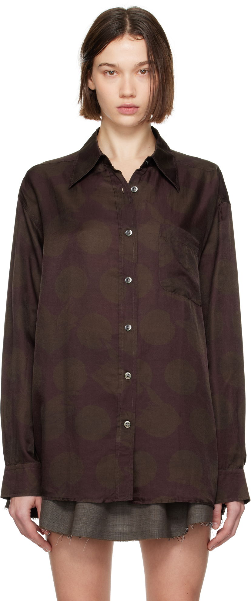 Paita OUR LEGACY Our Legacy Favourite Printed Shirt Ruskea | W4242FD