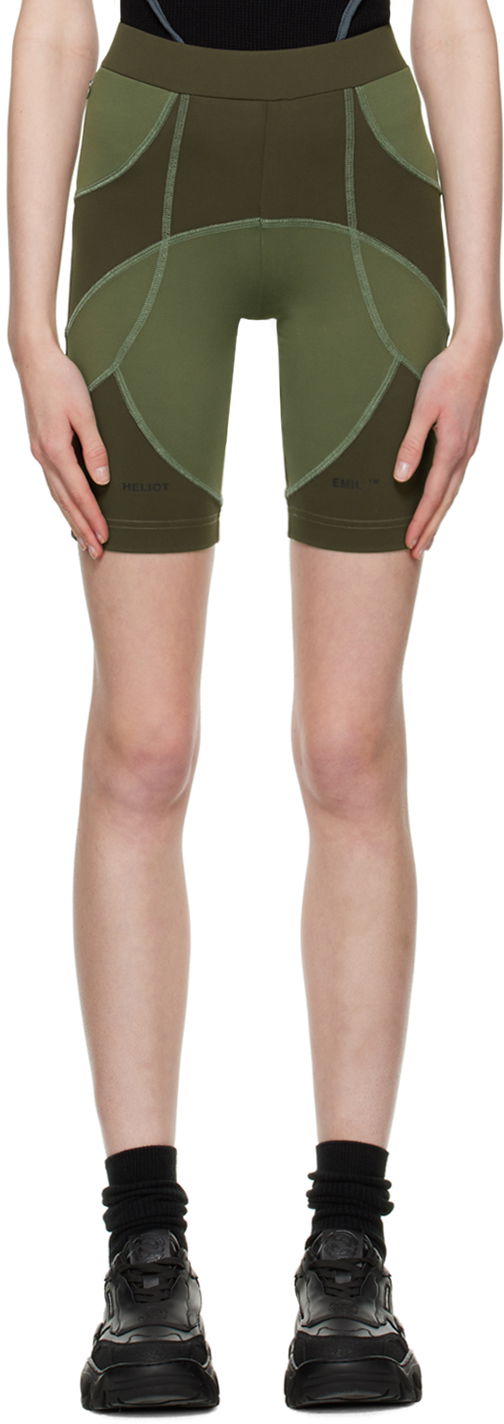 Leggingsit HELIOT EMIL Exclusive Khaki Training Bike Shorts Vihreä | SSN_W_10_049_WO20