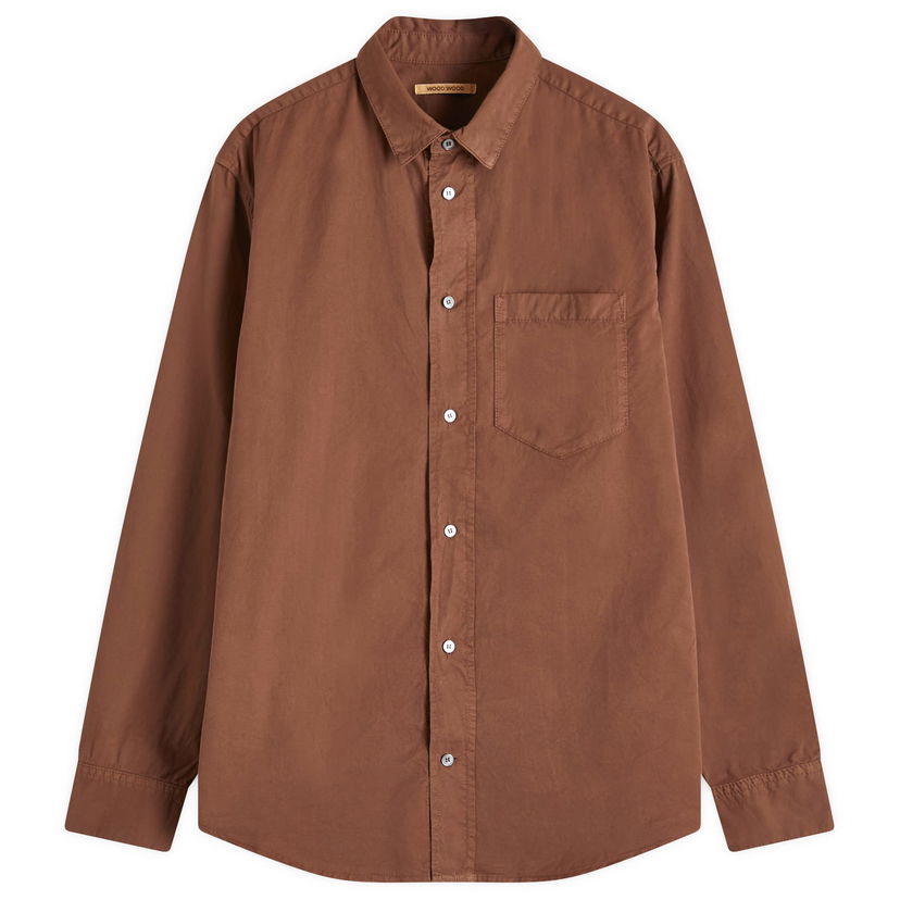 Paita WOOD WOOD Shirt Long Sleeve Nico Ruskea | 30250225-2546