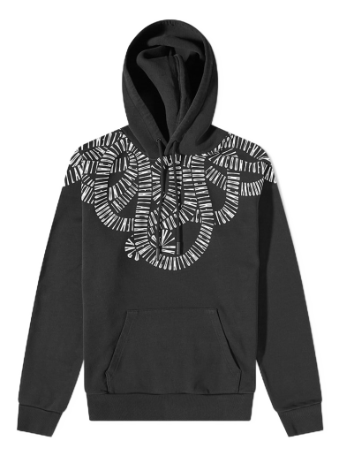 Huppari Marcelo Burlon Snake Wings Regular Hoody Musta | CMBB007C99FLE0031001