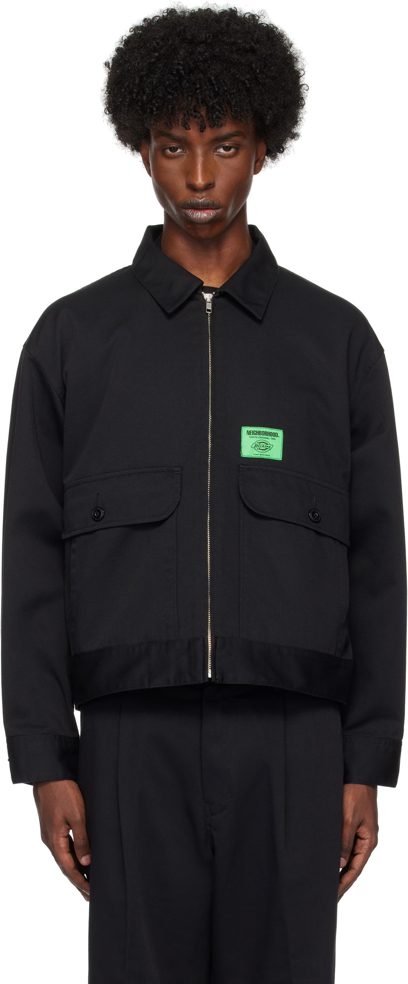 Takki Neighborhood Edition Zip Work Jacket Musta | 242VFDKN-JKM01