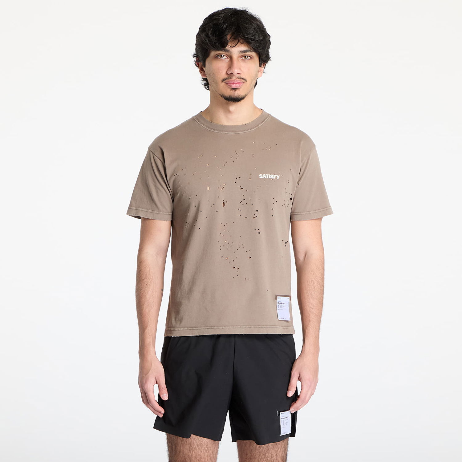 T-paita Satisfy Satisfy MothTech Distressed T-Shirt Ruskea | 11006-AFA-SAB, 0