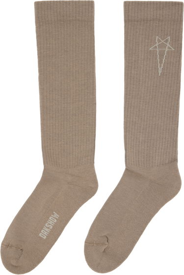 Sukat Rick Owens DRKSHDW Concordians Pentagram Knee High Socks Musta | DA02E7468 SOCKC, 2