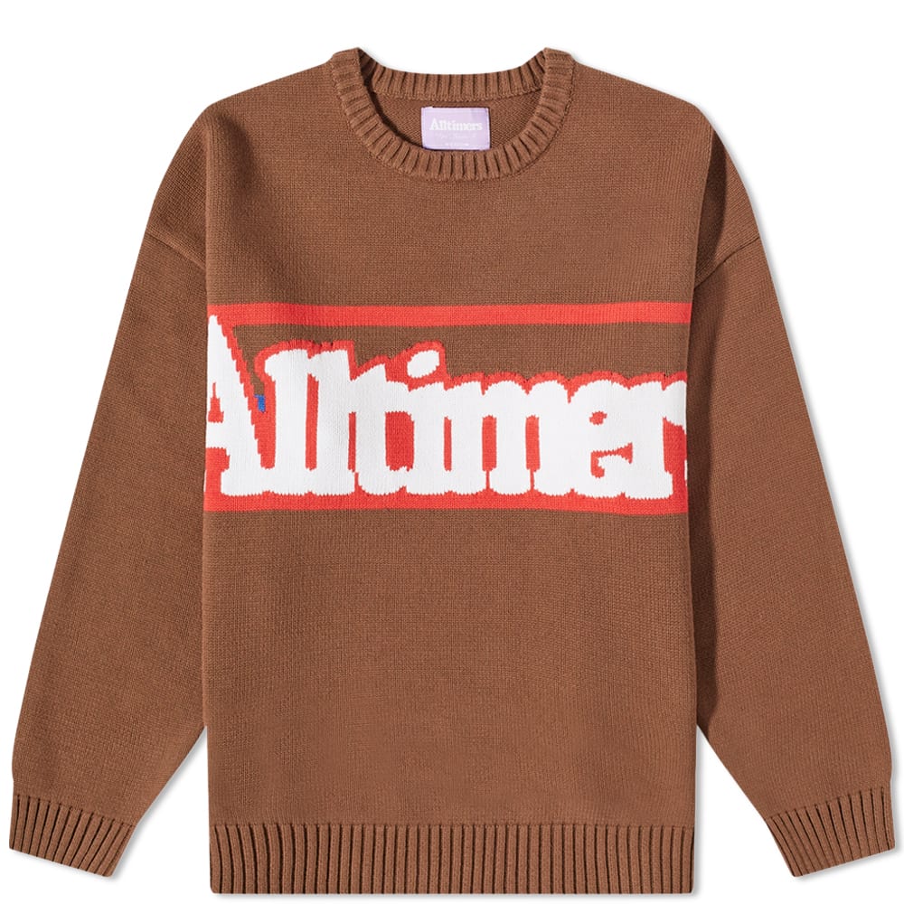 Villapaita Alltimers Broadway Logo Crew Knit Ruskea | 22FA01AP0303-BRN, 0
